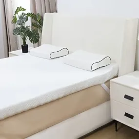 2 Inch Twin Size Mattress Topper,Memory Foam Mattress Bed with Removable & Washable Cover,Relieve Back Pain, Soft Firmness Feel for Bunk Bed, Dorm Room,CertiPUR-US Certified