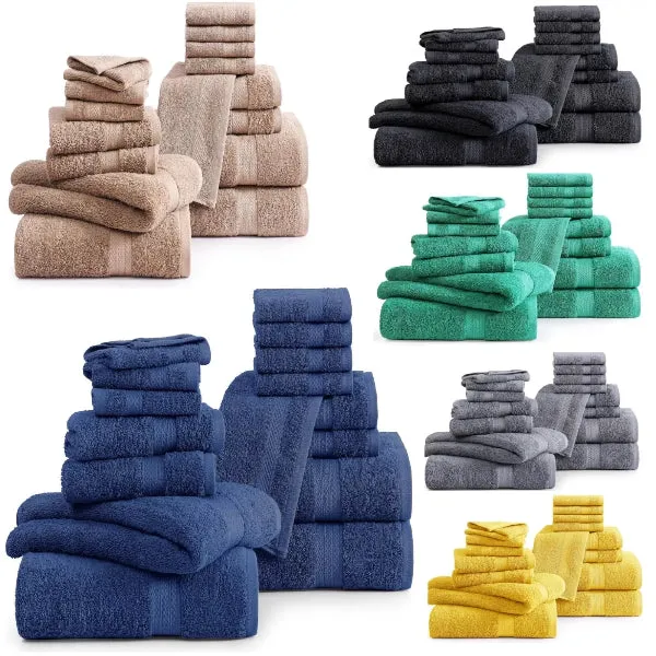 6x Soft Large Hand Bath Towels luxury 100% Egyptian Cotton 800GSM