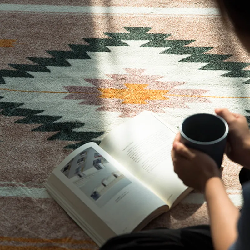Acalan Modern Green and Yellow Rug