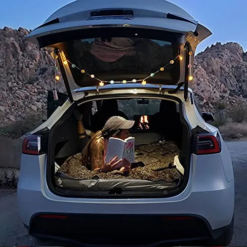 CertiPUR Certified Portable & Foldable Memory Foam Camping Mattress with Storage Bag for Tesla Model 3