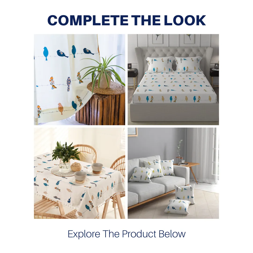 Cotton Cushion Covers, Throw pillow for couch- Humming Bird Blue