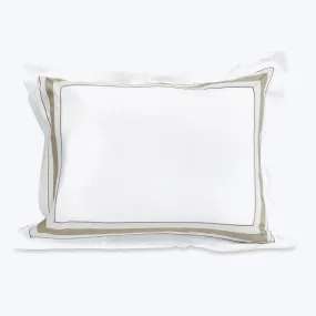 Dimora Duvet & Shams, White/Khaki