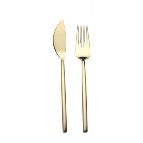 DUE ICE ORO FISH CUTLERY SET 24