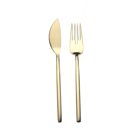 DUE ICE ORO FISH CUTLERY SET 24