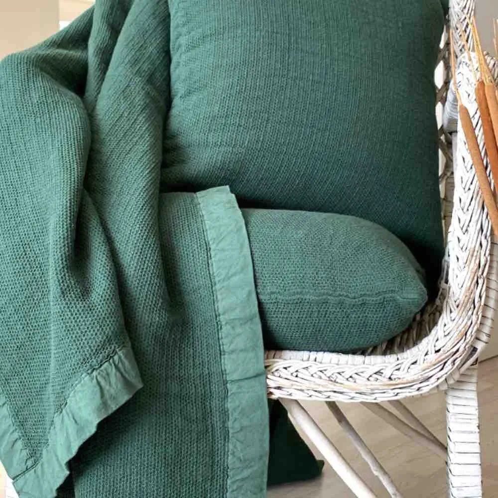 Eton Cotton Throw - Green