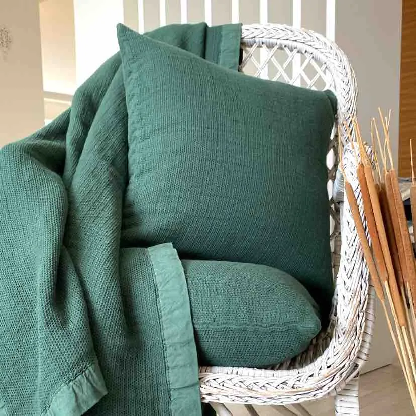 Eton Cotton Throw - Green