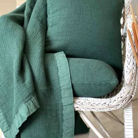 Eton Cotton Throw - Green