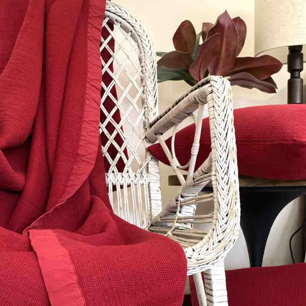 Eton Cotton Throw - Red