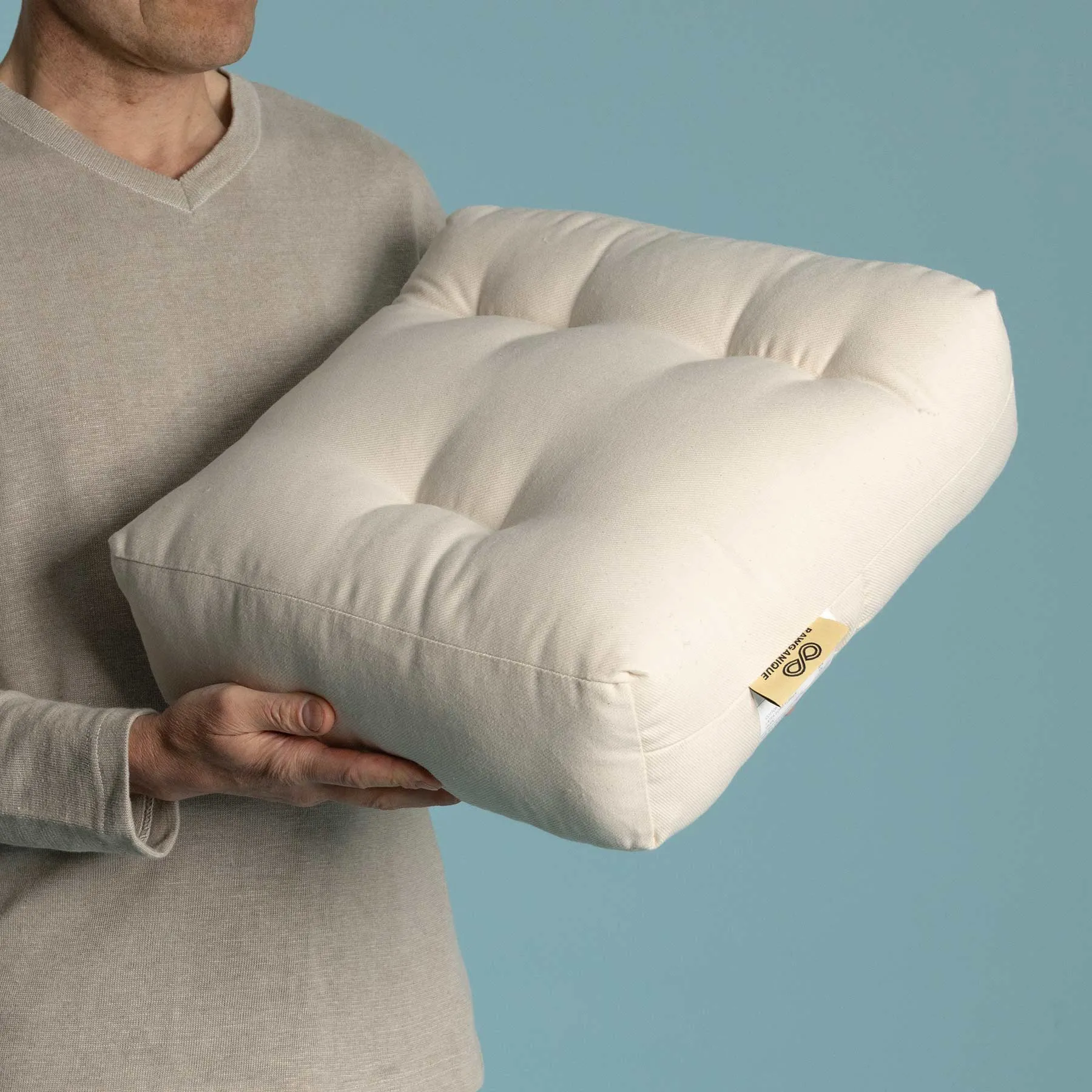 FARMSTEAD Medium-Firm Organic Cotton Futon (With Wool) (No Fire Retardant Chemicals) (Grown and Handmade in USA)