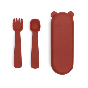 Feedie® Fork & Spoon Set - Rust
