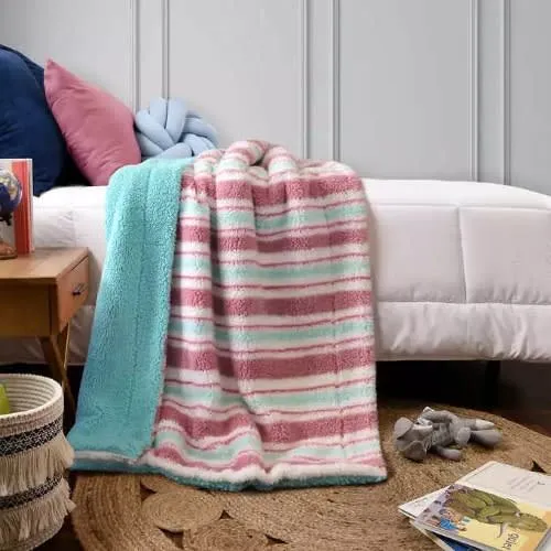 Life Comfort Sherpa Fleece Kids Blanket - 50” X 40”