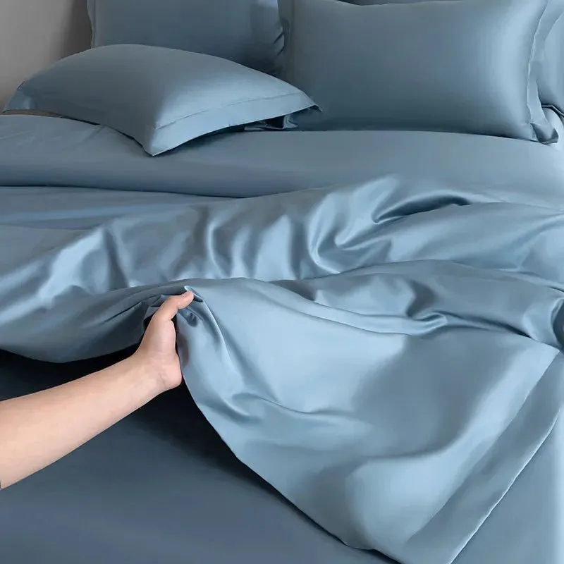 Luxury 1000TC Long Staple Cotton Silky Sateen Duvet Cover Set