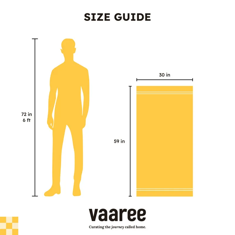 Madras Terry Cotton Bath Towel - Yellow
