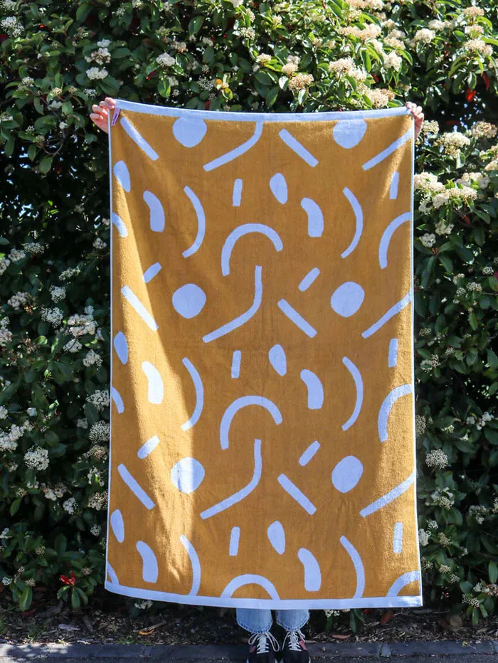 Mosey Me Shapes Beach Towel
