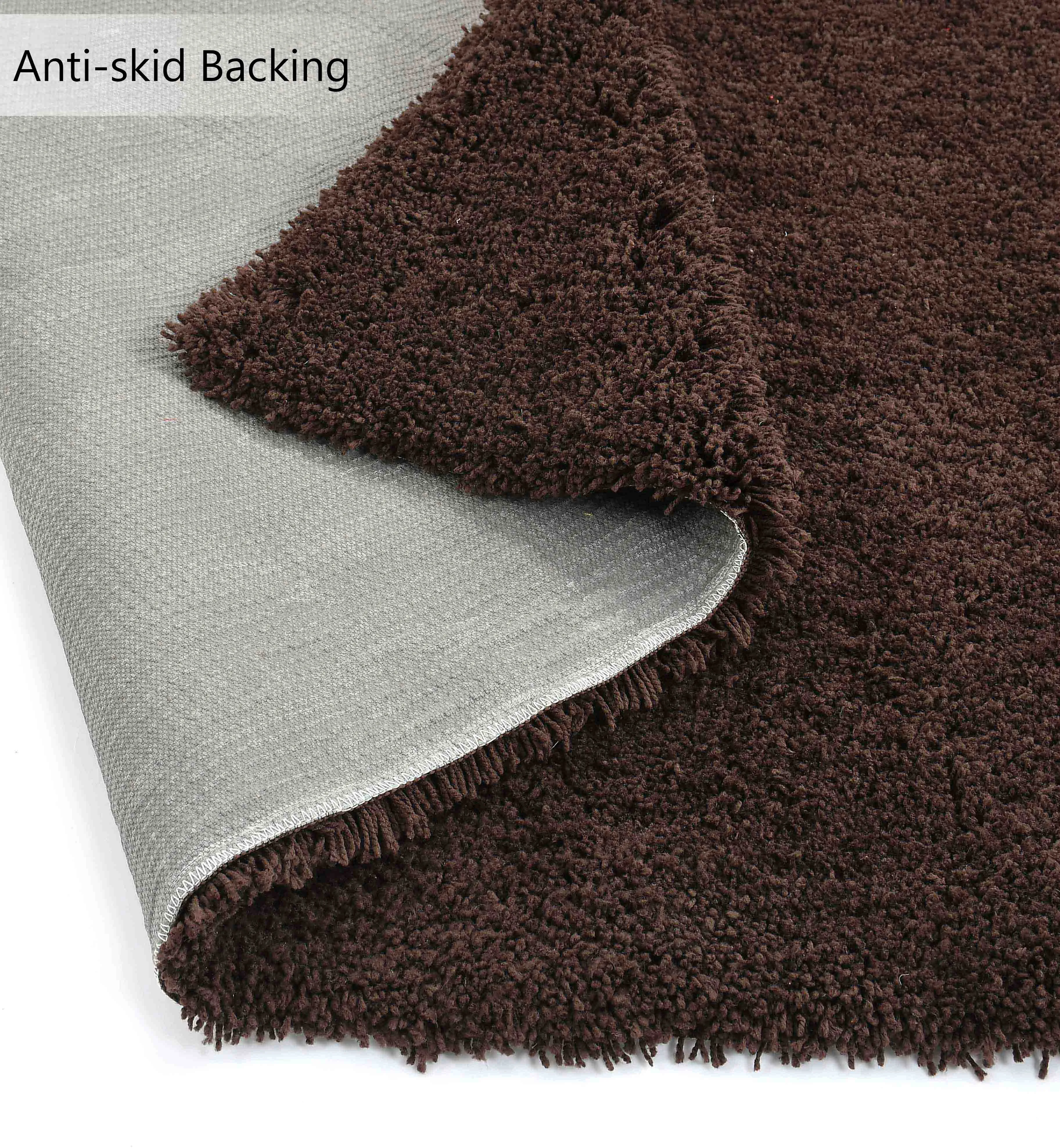 Presto Brown Solid Soft Feel Anti-Skid Carpet - ICAS02