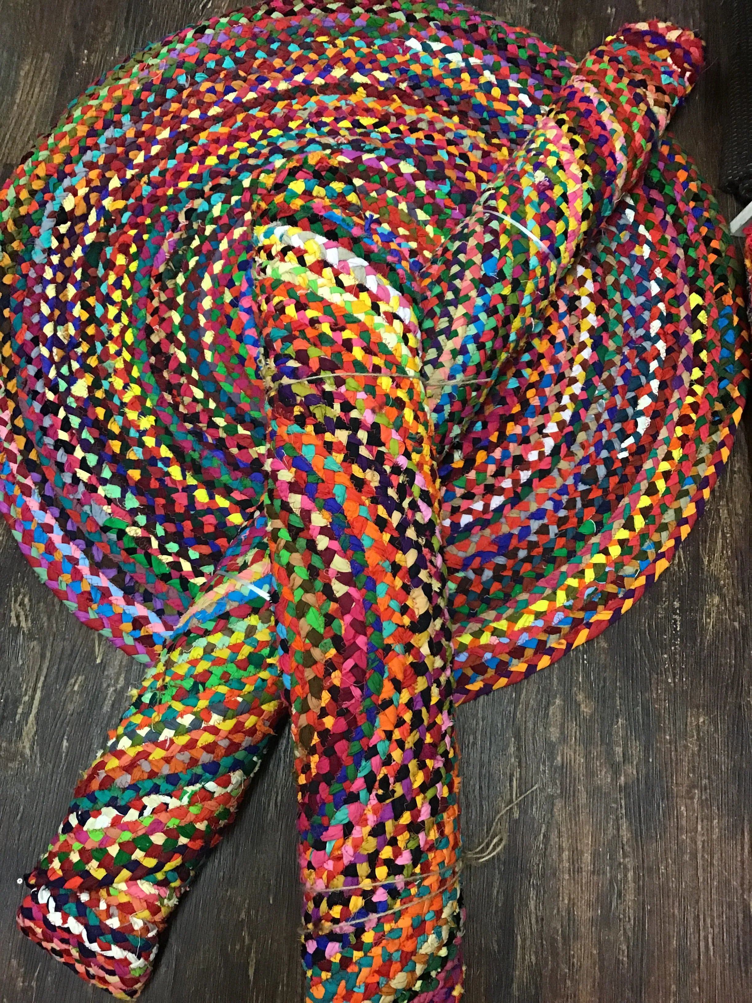 Rugs, Round Braided Chindi, Various Sizes