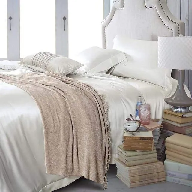 Satin 100% Pure Mulberry Silk Bedding Sets Duvet Cover