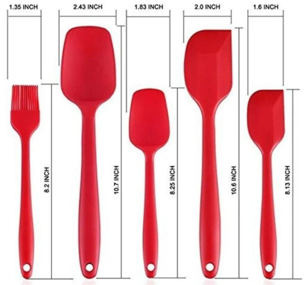Silicone Kitchen Cooking Heat Resistant Cooking Utensils Set 5 Piece Set