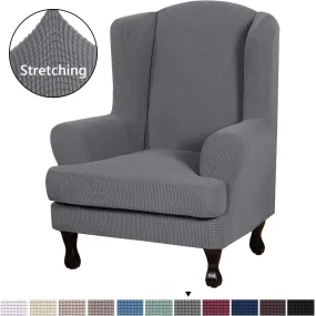 Split Stretch Wing Back Armchair Slipcovers (2 Pieces)