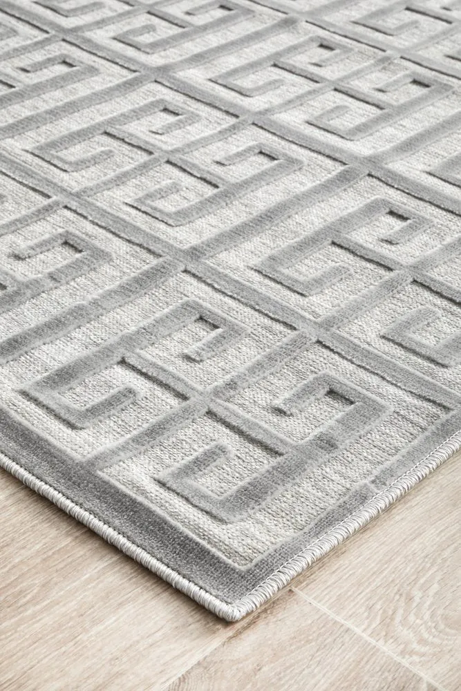 York Brenda Runner Rug (Silver) by Rug Culture