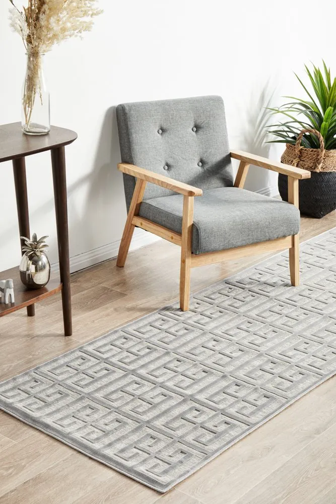 York Brenda Runner Rug (Silver) by Rug Culture